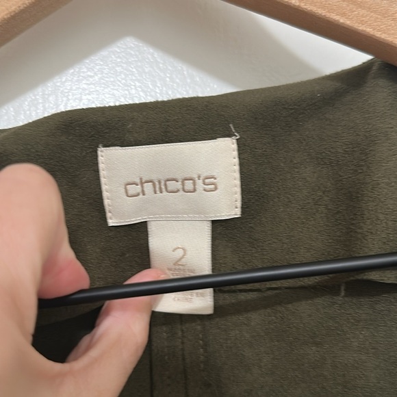 CHICO’S | Green Faux Suede Vest - Picture 5 of 8